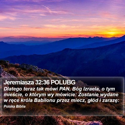 Jeremiasza 32:36 POLUBG Bible Verse Image