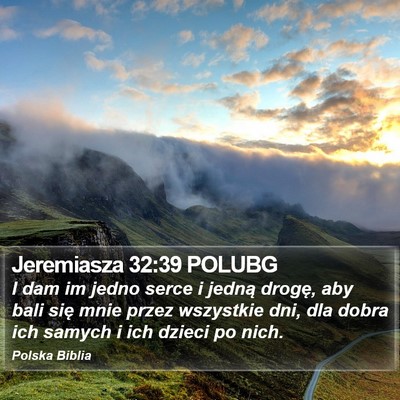 Jeremiasza 32:39 POLUBG Bible Verse Image