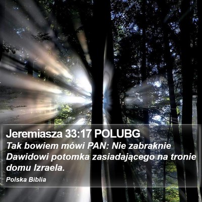 Jeremiasza 33:17 POLUBG Bible Verse Image
