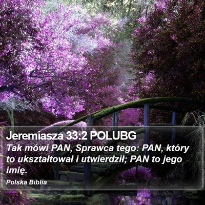 Jeremiasza 33:2 POLUBG Bible Verse Image