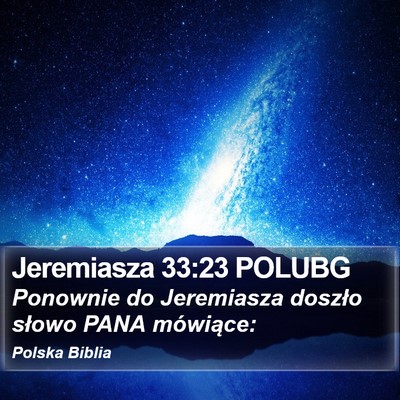 Jeremiasza 33:23 POLUBG Bible Verse Image