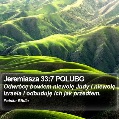 Jeremiasza 33:7 POLUBG Bible Verse Image