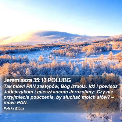 Jeremiasza 35:13 POLUBG Bible Verse Image