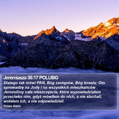 Jeremiasza 35:17 POLUBG Bible Verse Image