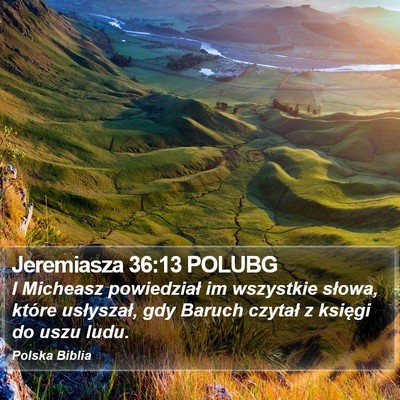 Jeremiasza 36:13 POLUBG Bible Verse Image