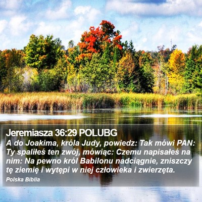 Jeremiasza 36:29 POLUBG Bible Verse Image