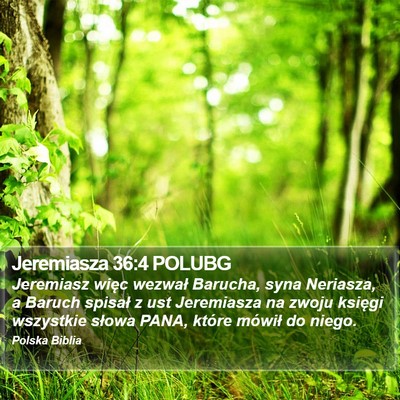 Jeremiasza 36:4 POLUBG Bible Verse Image