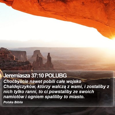 Jeremiasza 37:10 POLUBG Bible Verse Image