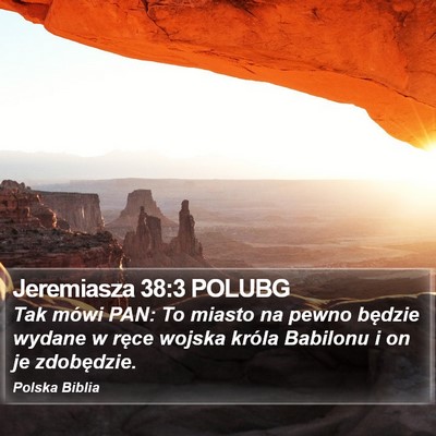 Jeremiasza 38:3 POLUBG Bible Verse Image