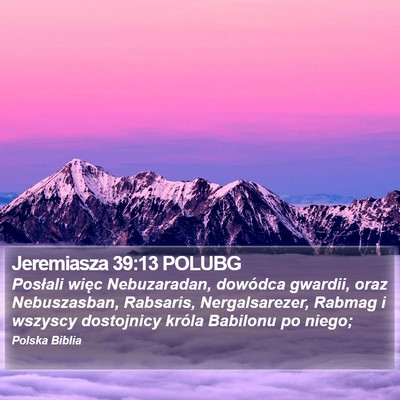 Jeremiasza 39:13 POLUBG Bible Verse Image