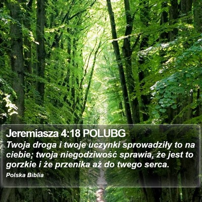 Jeremiasza 4:18 POLUBG Bible Verse Image