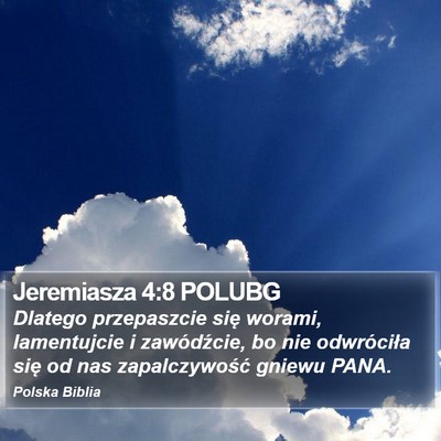 Jeremiasza 4:8 POLUBG Bible Verse Image