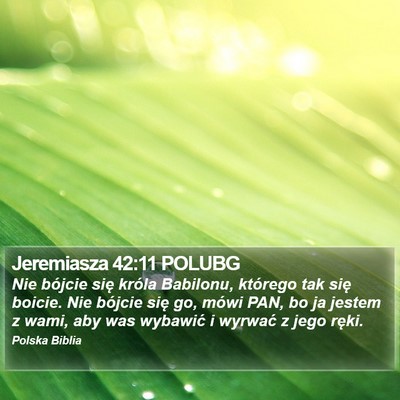 Jeremiasza 42:11 POLUBG Bible Verse Image