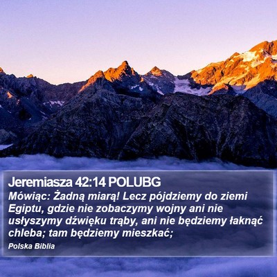 Jeremiasza 42:14 POLUBG Bible Verse Image