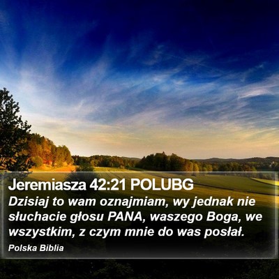 Jeremiasza 42:21 POLUBG Bible Verse Image