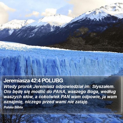 Jeremiasza 42:4 POLUBG Bible Verse Image