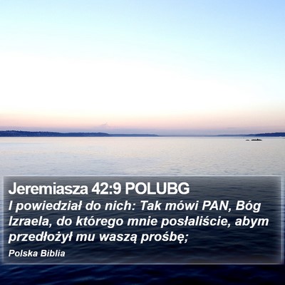 Jeremiasza 42:9 POLUBG Bible Verse Image