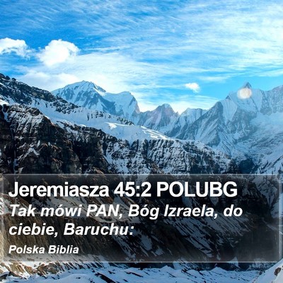 Jeremiasza 45:2 POLUBG Bible Verse Image