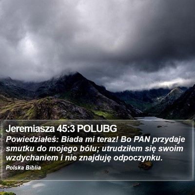 Jeremiasza 45:3 POLUBG Bible Verse Image
