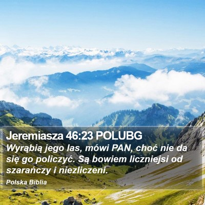 Jeremiasza 46:23 POLUBG Bible Verse Image