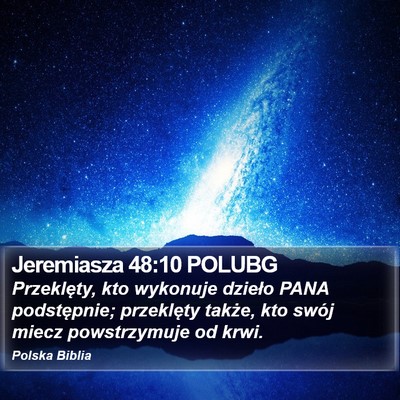 Jeremiasza 48:10 POLUBG Bible Verse Image