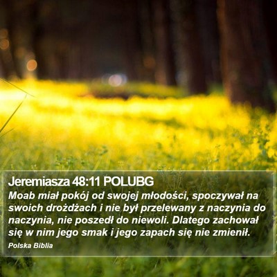 Jeremiasza 48:11 POLUBG Bible Verse Image