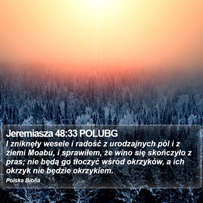 Jeremiasza 48:33 POLUBG Bible Verse Image