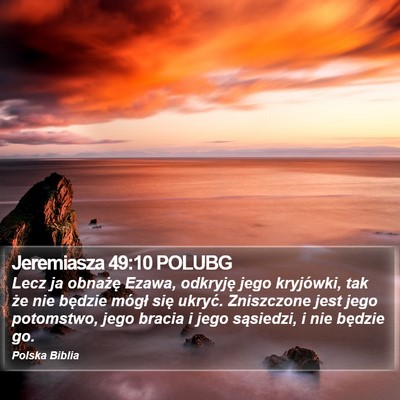 Jeremiasza 49:10 POLUBG Bible Verse Image