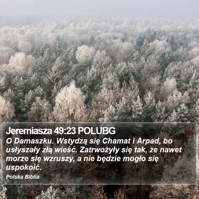 Jeremiasza 49:23 POLUBG Bible Verse Image
