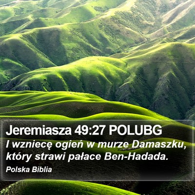 Jeremiasza 49:27 POLUBG Bible Verse Image