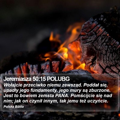 Jeremiasza 50:15 POLUBG Bible Verse Image