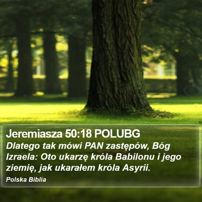 Jeremiasza 50:18 POLUBG Bible Verse Image
