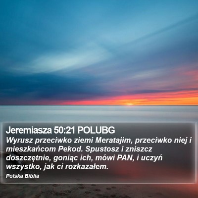 Jeremiasza 50:21 POLUBG Bible Verse Image