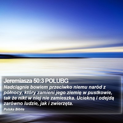 Jeremiasza 50:3 POLUBG Bible Verse Image