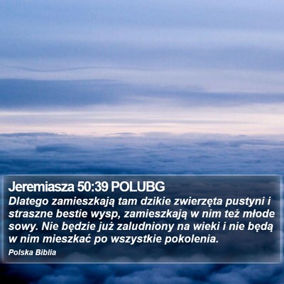 Jeremiasza 50:39 POLUBG Bible Verse Image