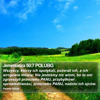 Jeremiasza 50:7 POLUBG Bible Verse Image