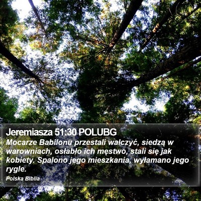 Jeremiasza 51:30 POLUBG Bible Verse Image