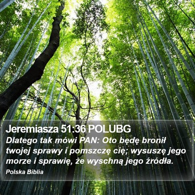 Jeremiasza 51:36 POLUBG Bible Verse Image