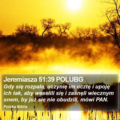 Jeremiasza 51:39 POLUBG Bible Verse Image