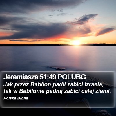 Jeremiasza 51:49 POLUBG Bible Verse Image