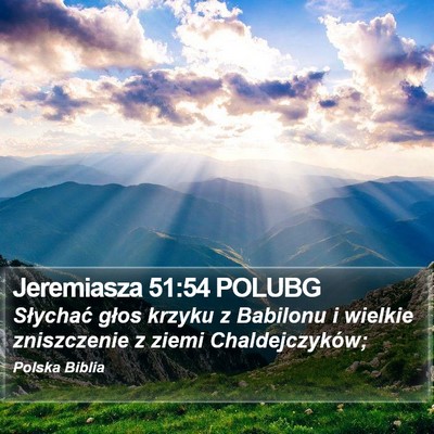 Jeremiasza 51:54 POLUBG Bible Verse Image