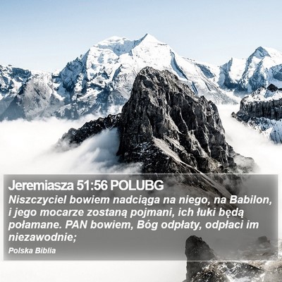 Jeremiasza 51:56 POLUBG Bible Verse Image