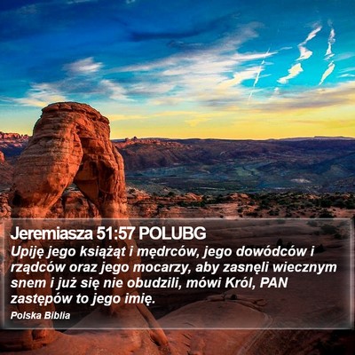 Jeremiasza 51:57 POLUBG Bible Verse Image