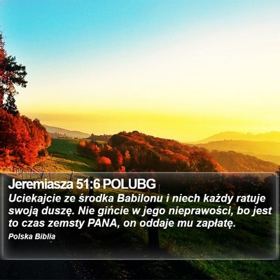 Jeremiasza 51:6 POLUBG Bible Verse Image