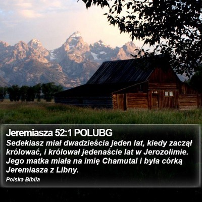 Jeremiasza 52:1 POLUBG Bible Verse Image