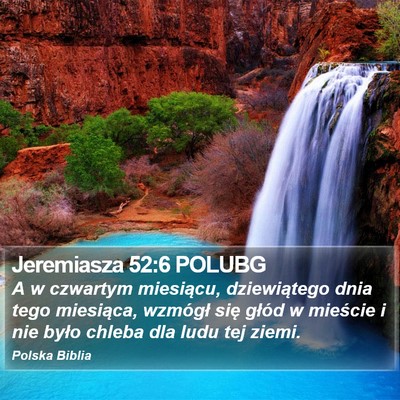 Jeremiasza 52:6 POLUBG Bible Verse Image