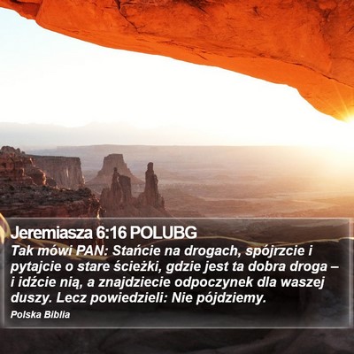 Jeremiasza 6:16 POLUBG Bible Verse Image