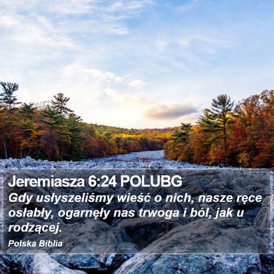 Jeremiasza 6:24 POLUBG Bible Verse Image