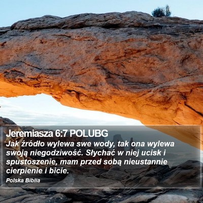 Jeremiasza 6:7 POLUBG Bible Verse Image