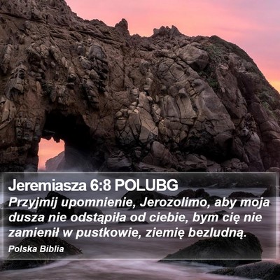 Jeremiasza 6:8 POLUBG Bible Verse Image